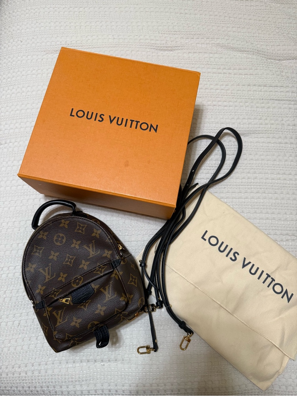 Louis Vuitton Monogram Mini Backpack in Dark Brown with Black Straps